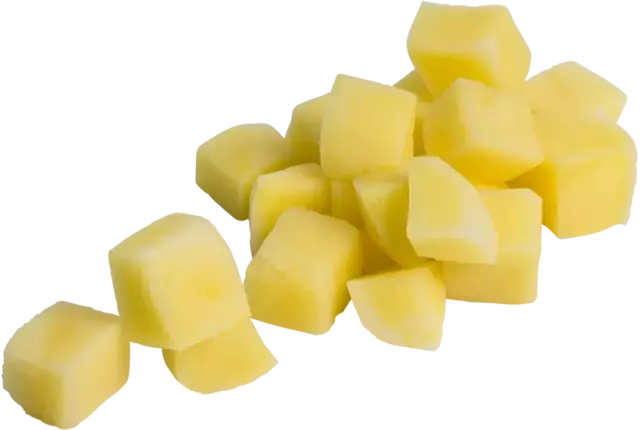 Aardappel brunoise 20mm zak 1kg kist 8 stuks